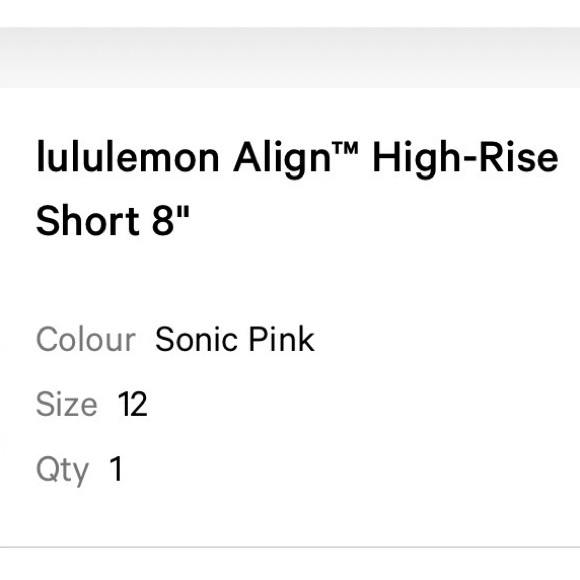 lululemon athletica align Pink Bike Shorts 8” - Picture 3 of 3